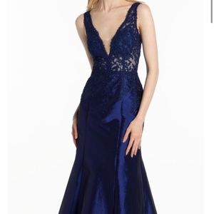 Camille La Vie Satin Trumpet Gown NWT